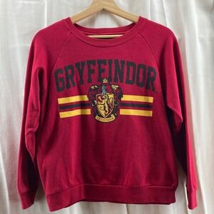 Harry Potter Gryffindor Sweatshirt Maroon‎ Red Gold Graphic Pullover